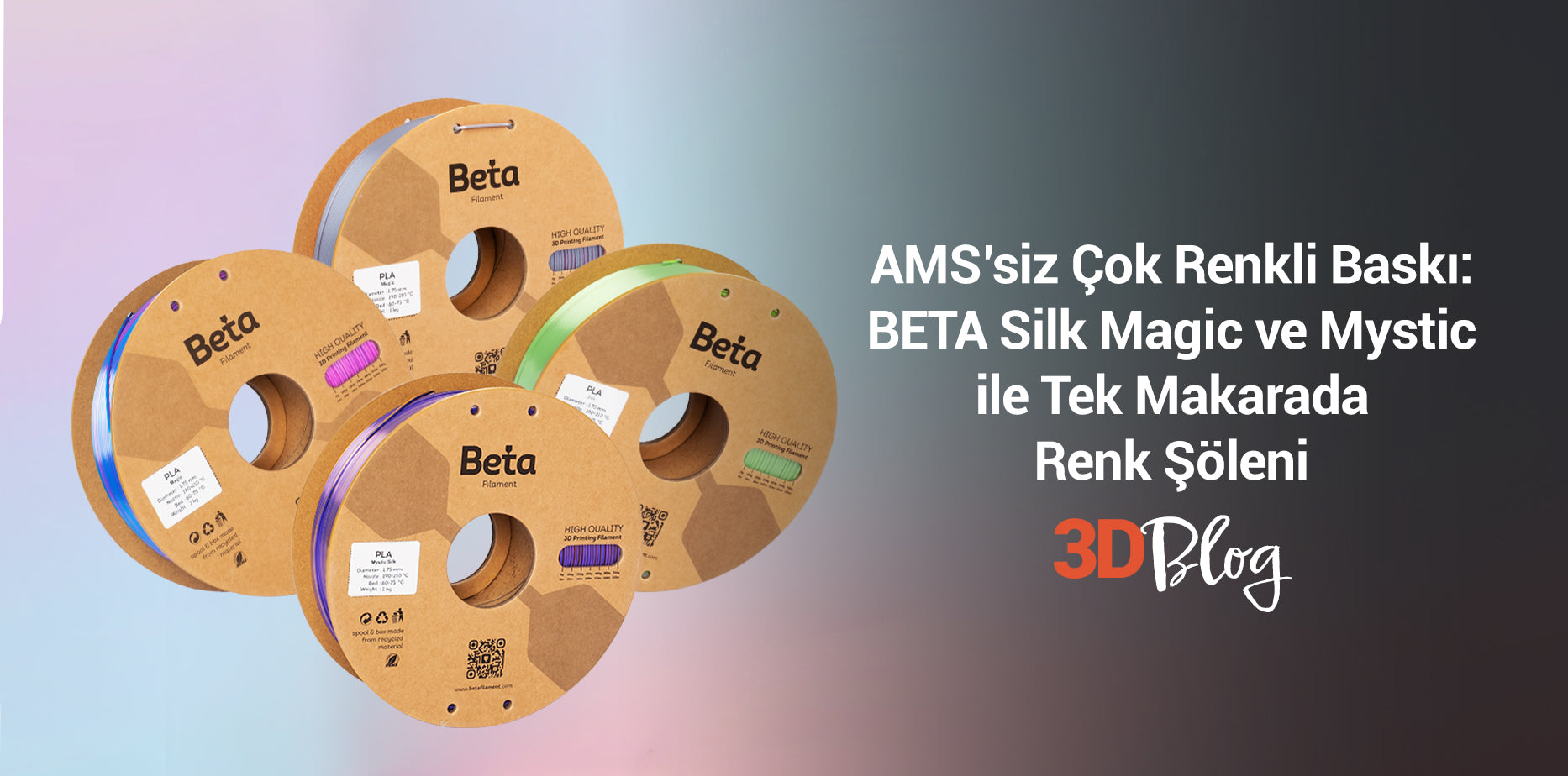 AMS’siz Çok Renkli Baskı: BETA Silk Magic ve Mystic ile Tek Makarada Renk Şöleni