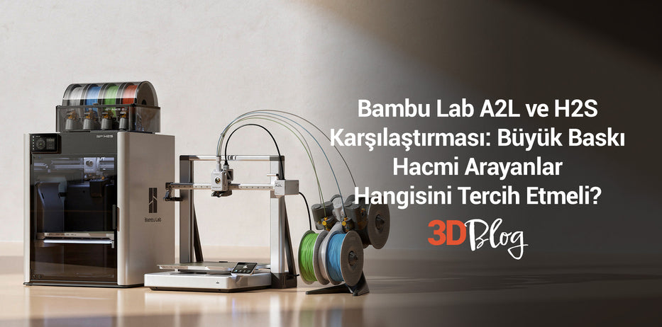 Bambu Lab A2L ve H2S Karşılaştırması: Büyük Baskı Hacmi Arayanlar Hangisini Tercih Etmeli?