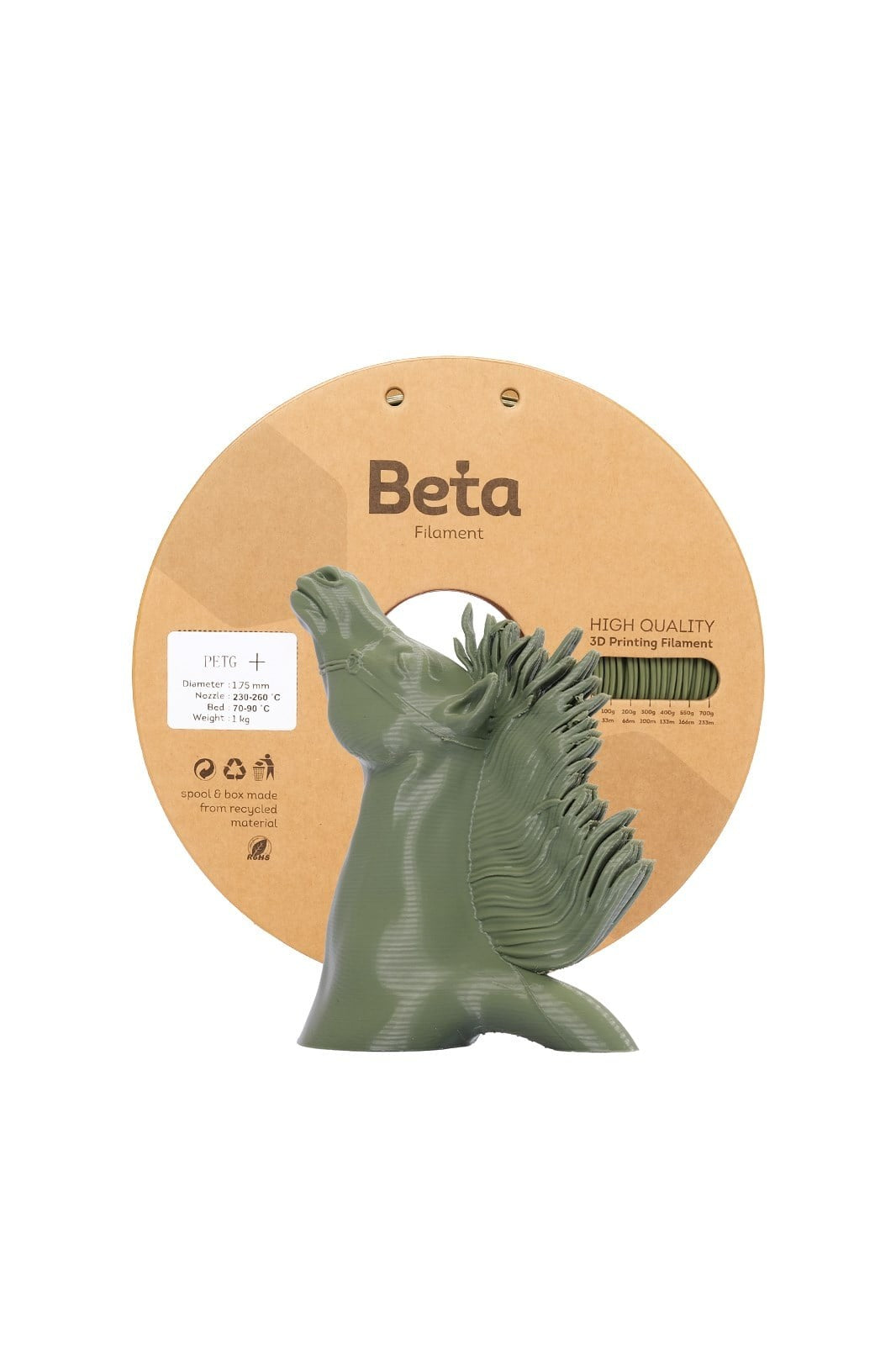 Beta PETG+ Filament Army Green