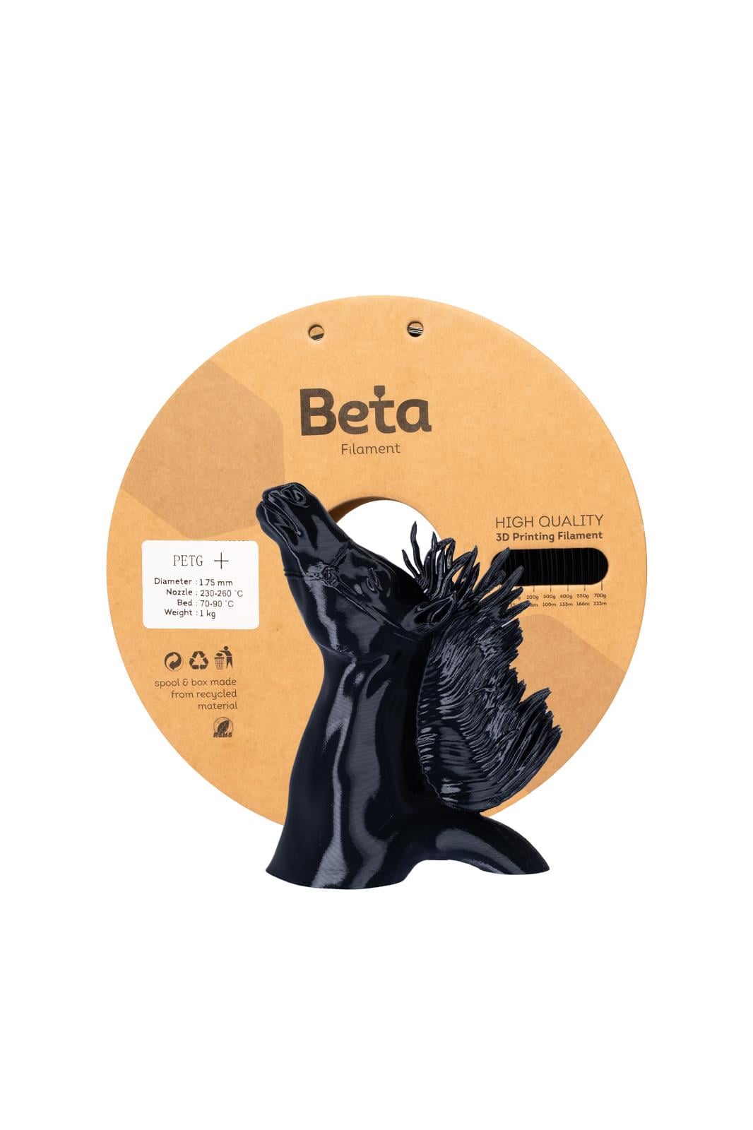 Beta PETG+ Filament Black