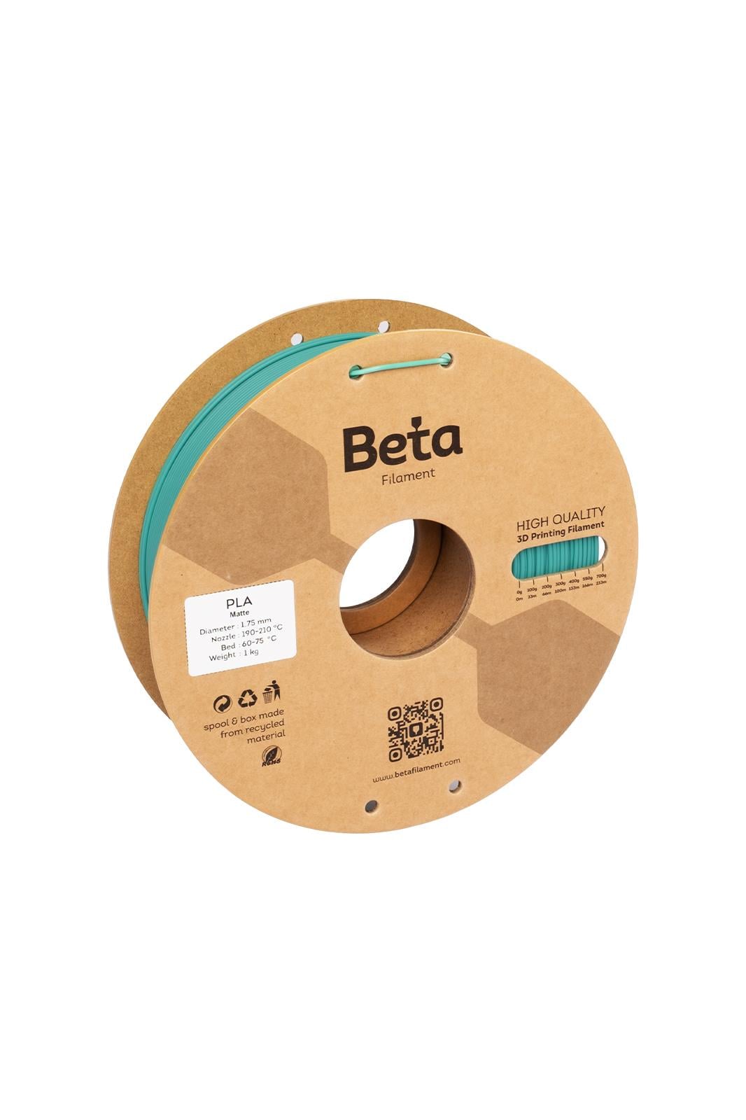 Beta PLA-Matte Filament Pine Green