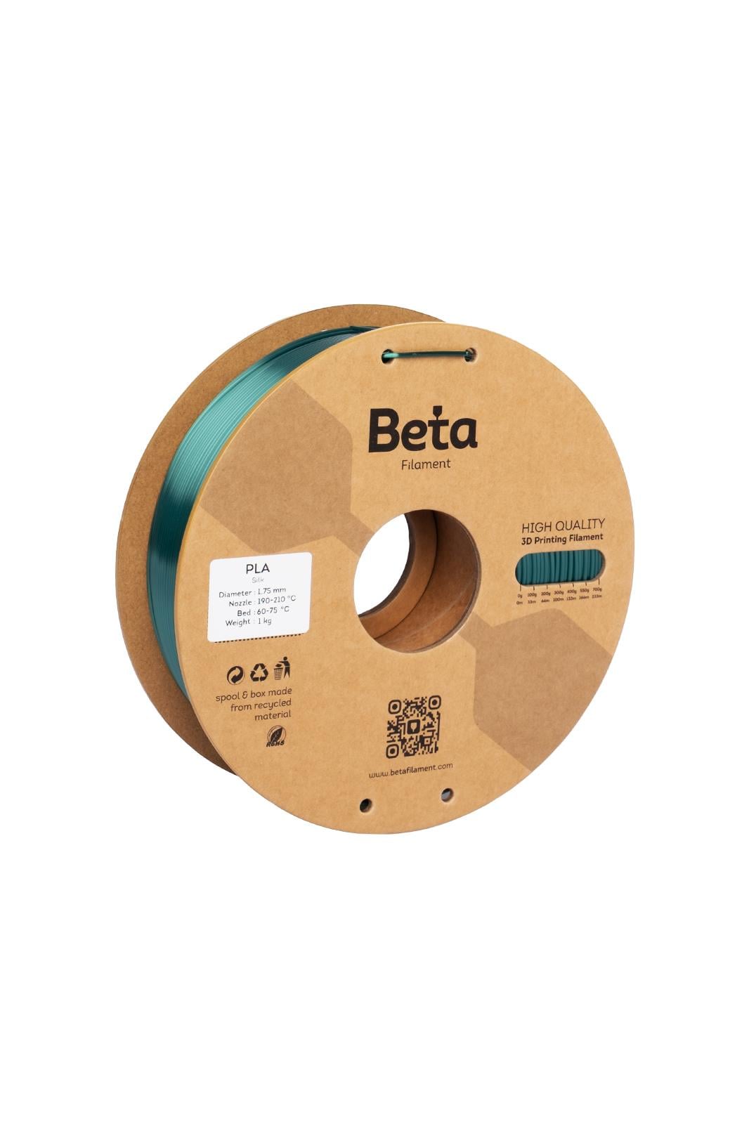 Beta PLA-Silk Filament Green