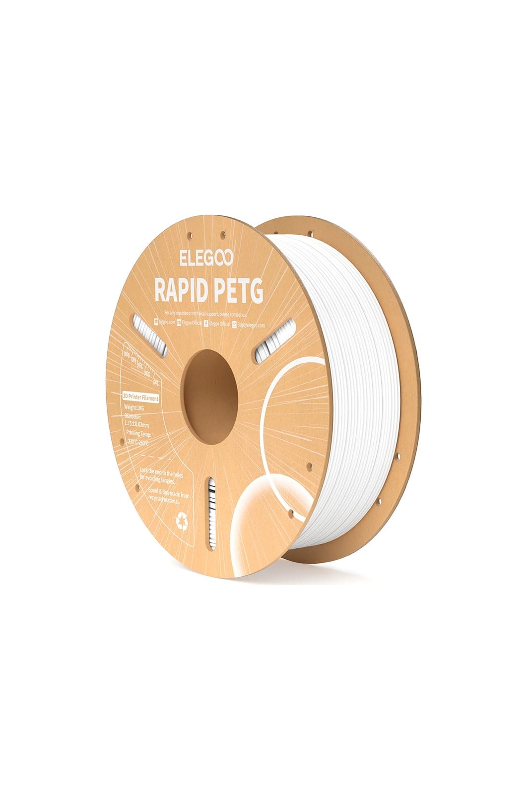 ELEGOO Rapid PETG Filament White