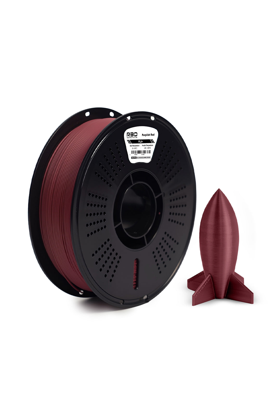 R3D PLA+ Filament Purplish Red