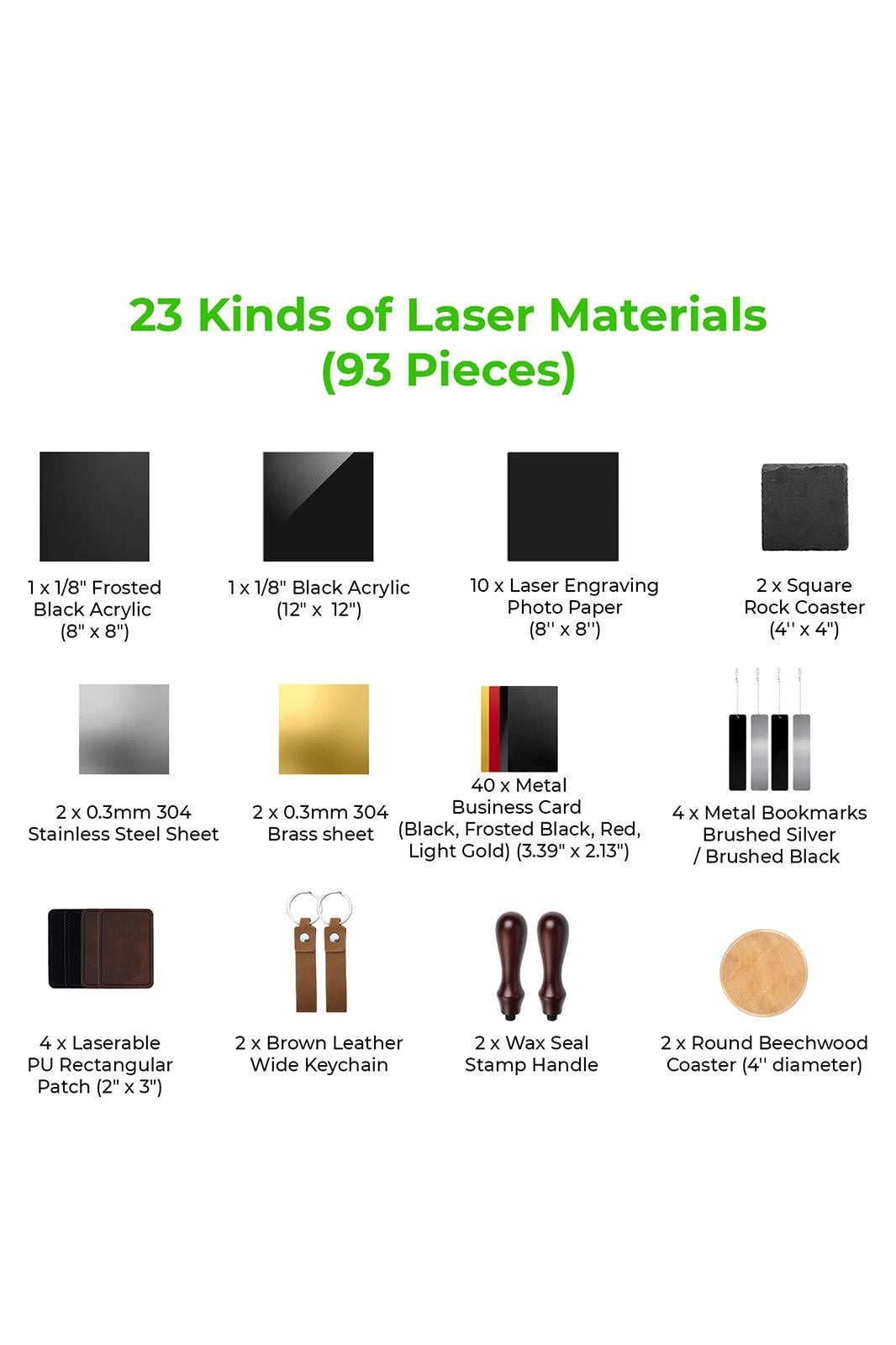 xTool F1 Ultra Laser Material Kit (93pcs)