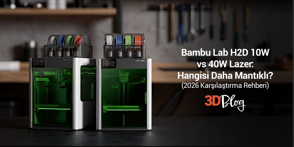 Bambu Lab H2D 10W vs 40W Lazer: Hangisi Daha Mantıklı? (2026 Karşılaştırma Rehberi)