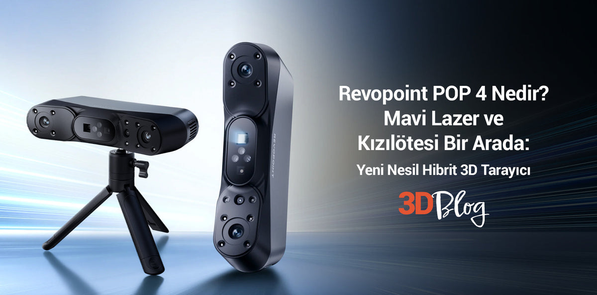 Revopoint POP 4 Nedir? Mavi Lazer ve Kızılötesi Bir Arada: Yeni Nesil Hibrit 3D Tarayıcı