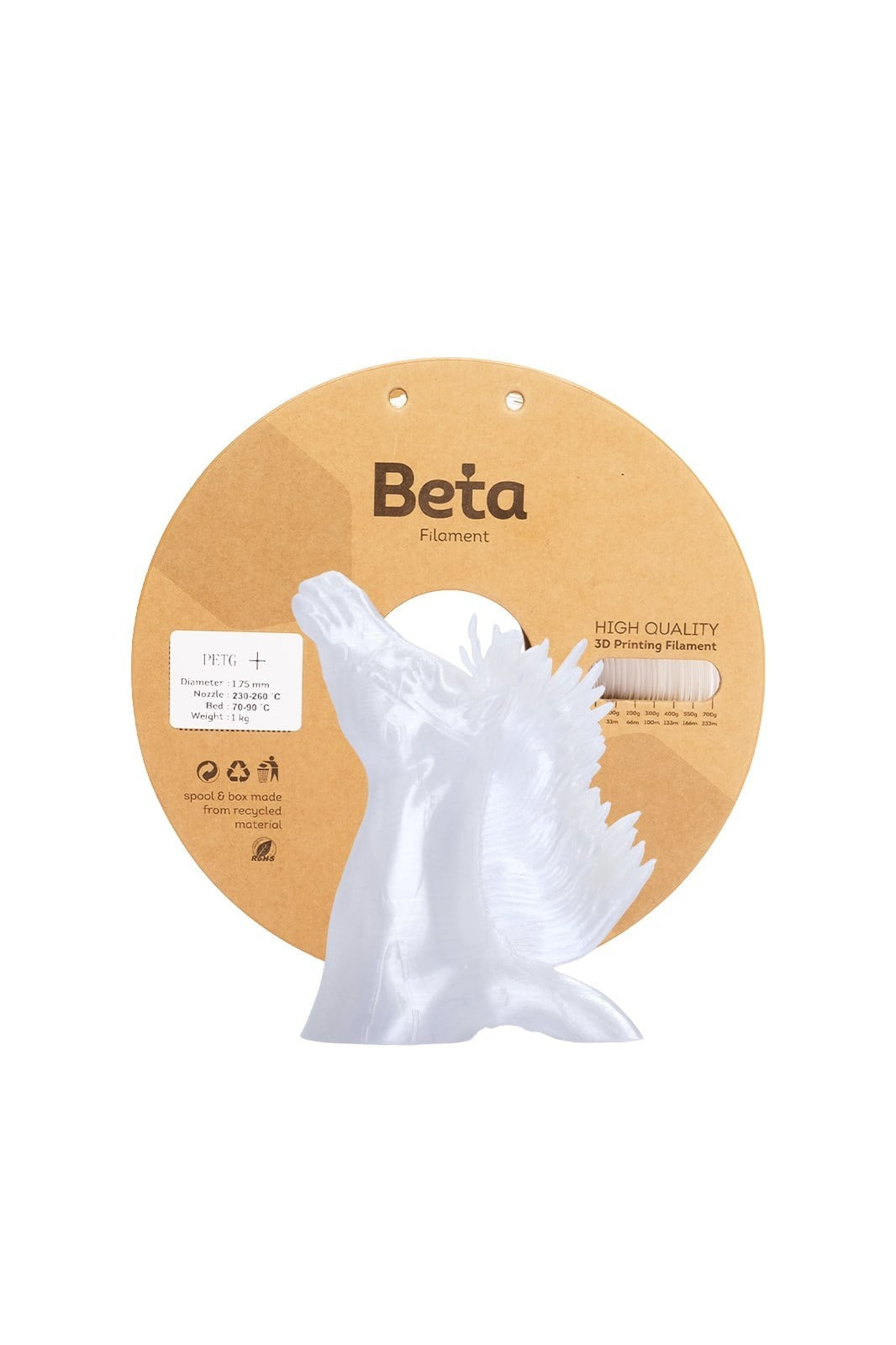 Beta PETG+ Filament Transparent