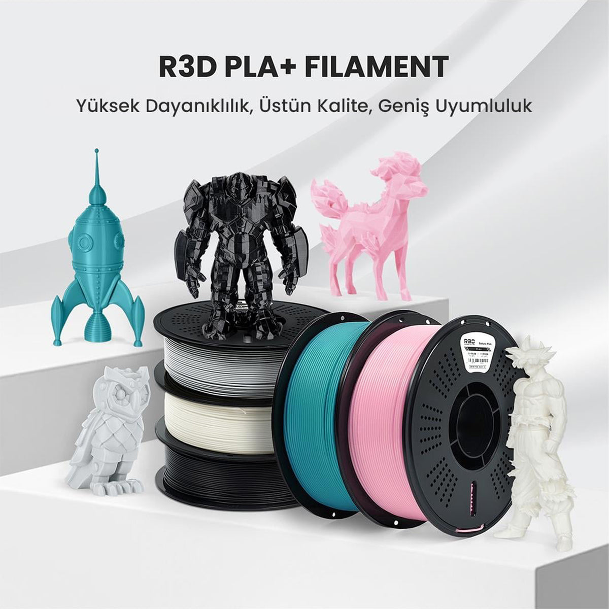 R3D PLA+ Filament White
