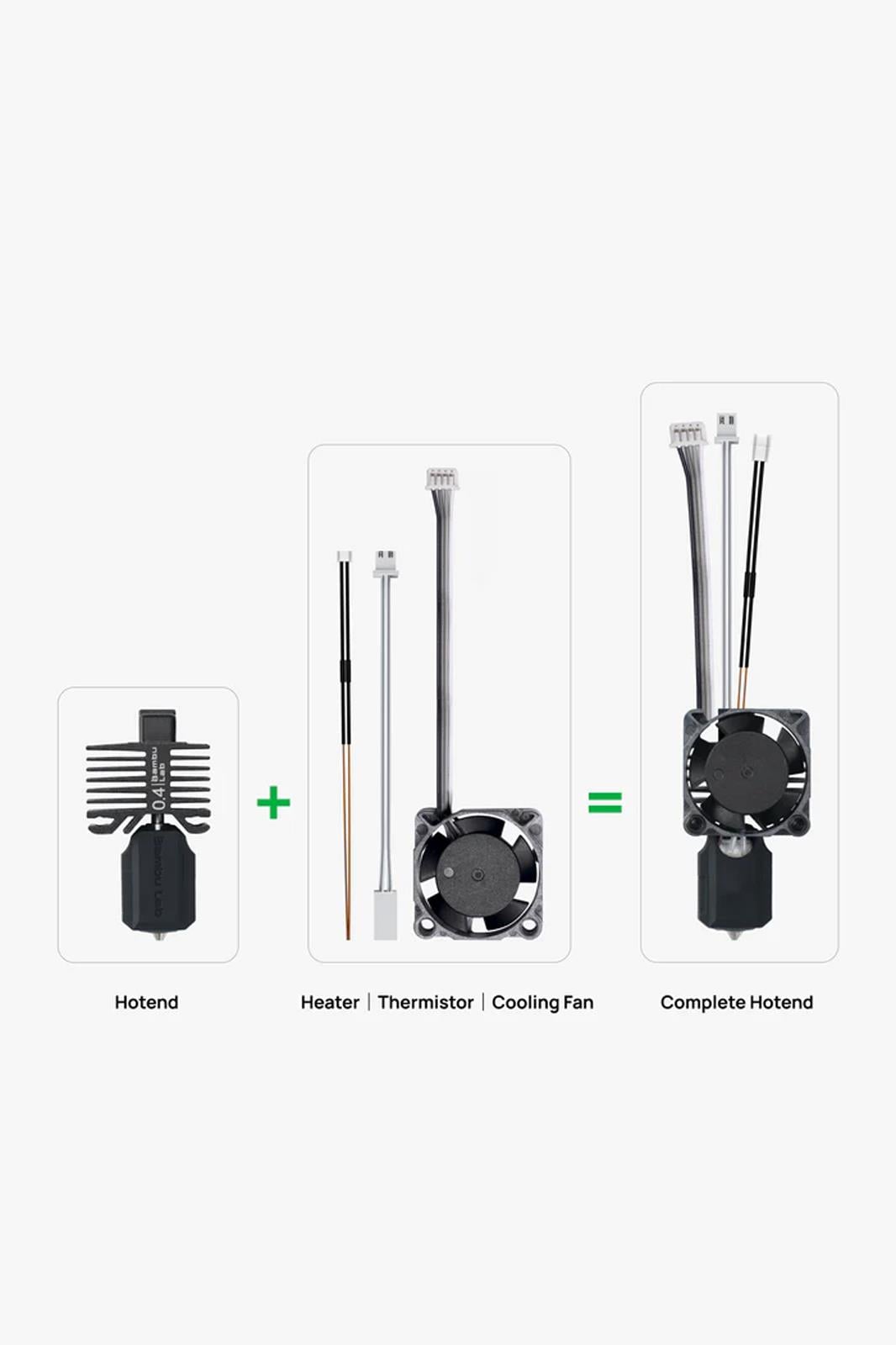 Bambu Lab Complete Hotend Assembly With Hardened Steel Nozzle 0.8 mm  X1C
