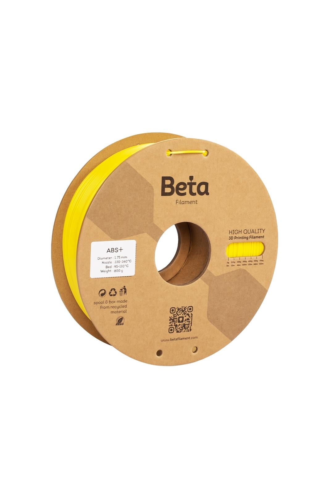 Beta ABS+ Filament Yellow