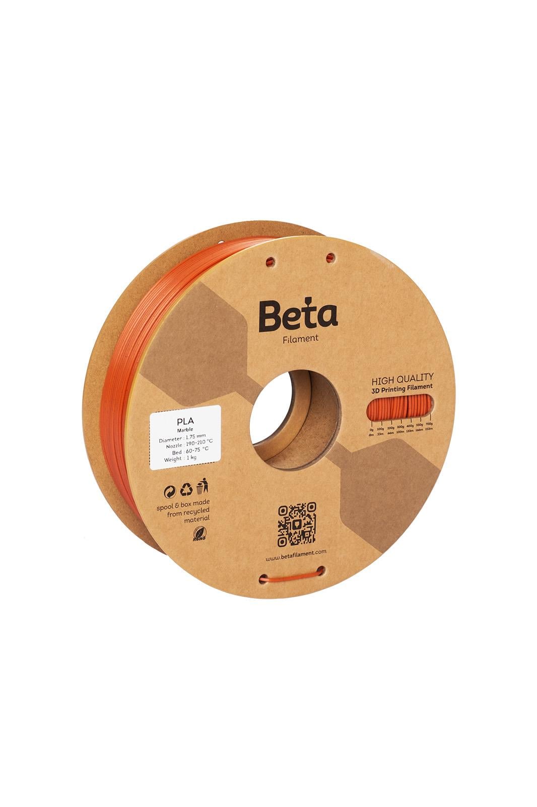 Beta PLA Marble Filament Brick Red