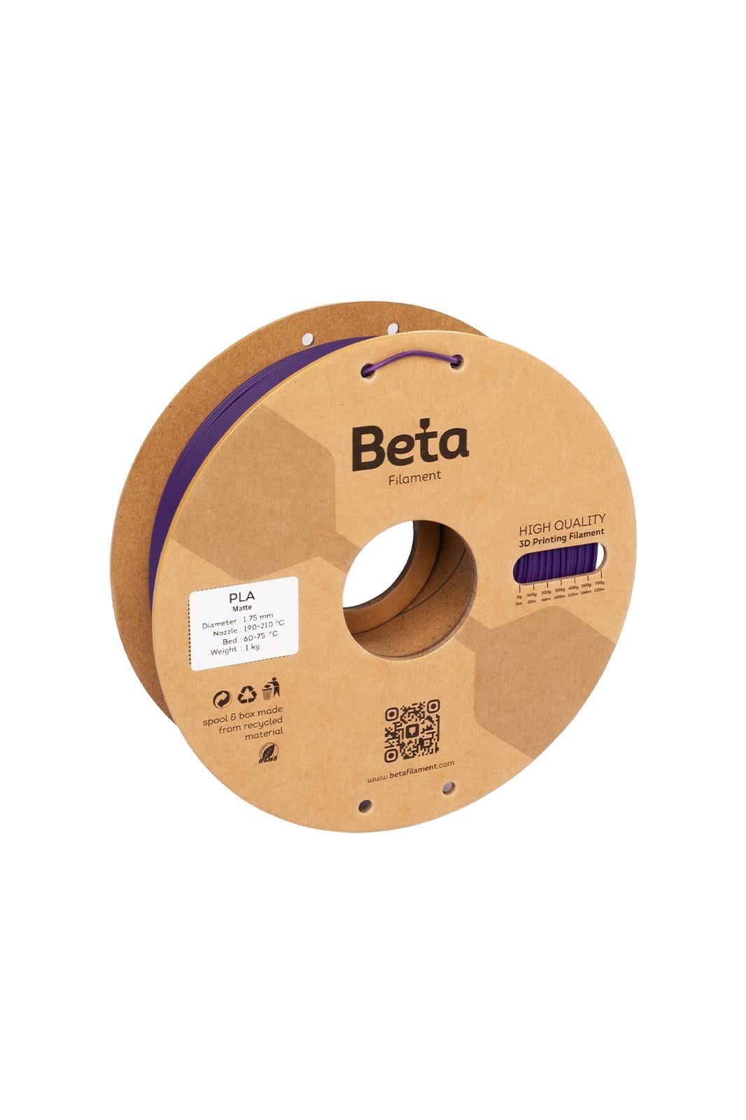 Beta PLA-Matte Filament Grape Purple