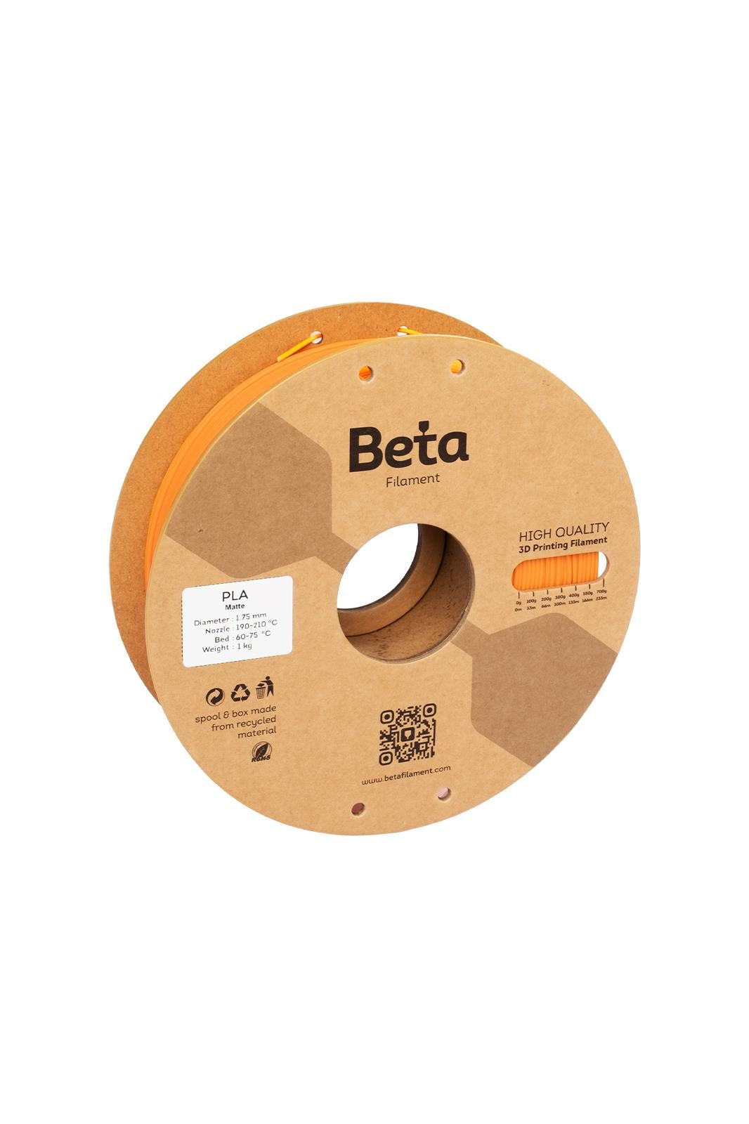 Beta PLA-Matte Filament Orange
