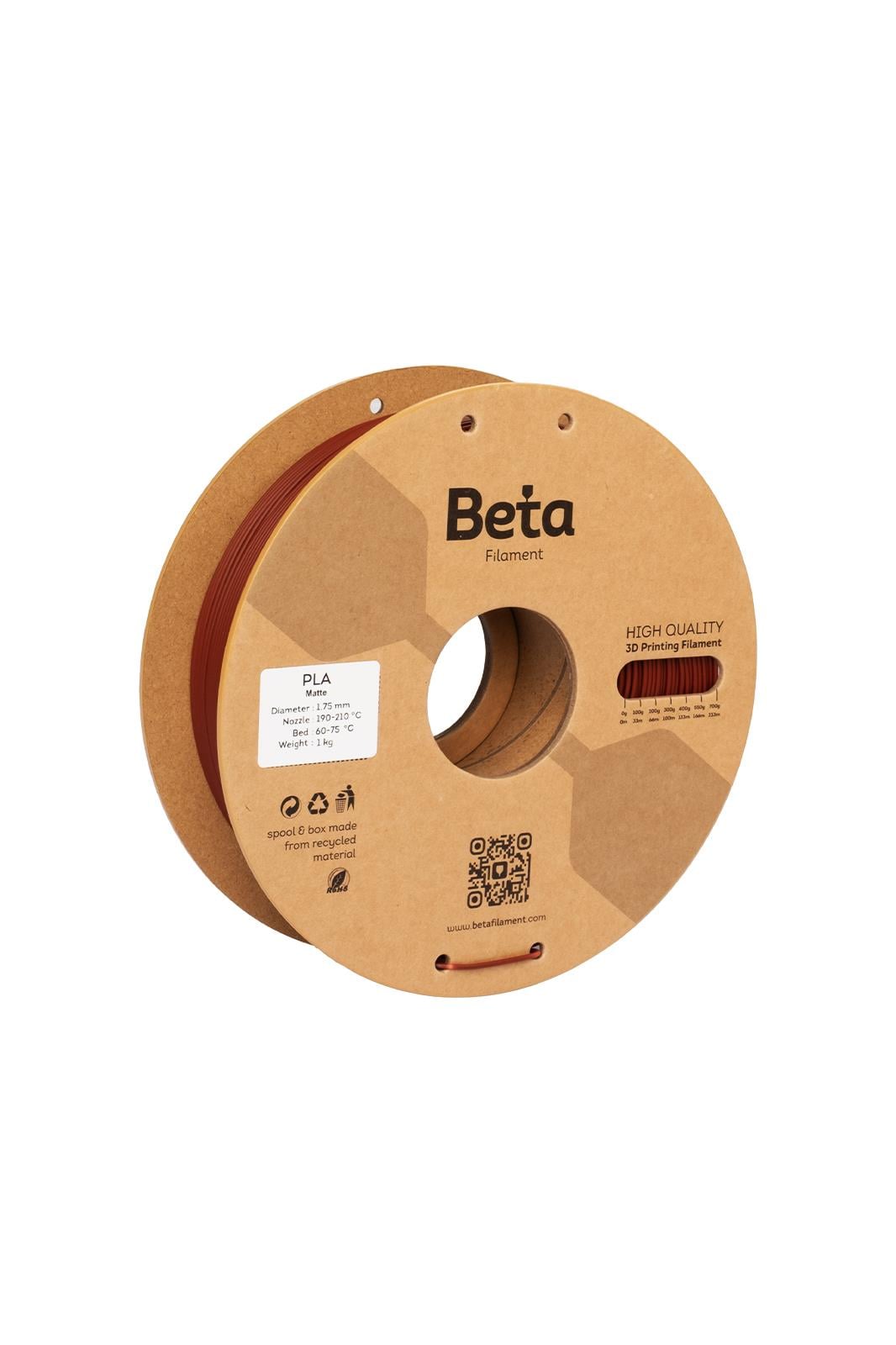 Beta PLA-Matte Filament Wine