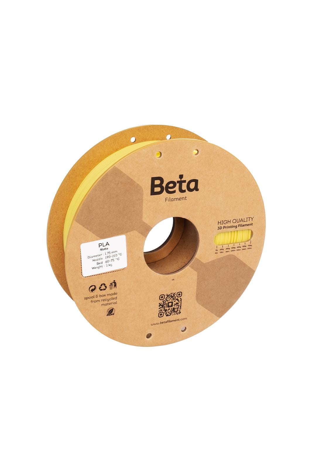 Beta PLA-Matte Filament Yellow