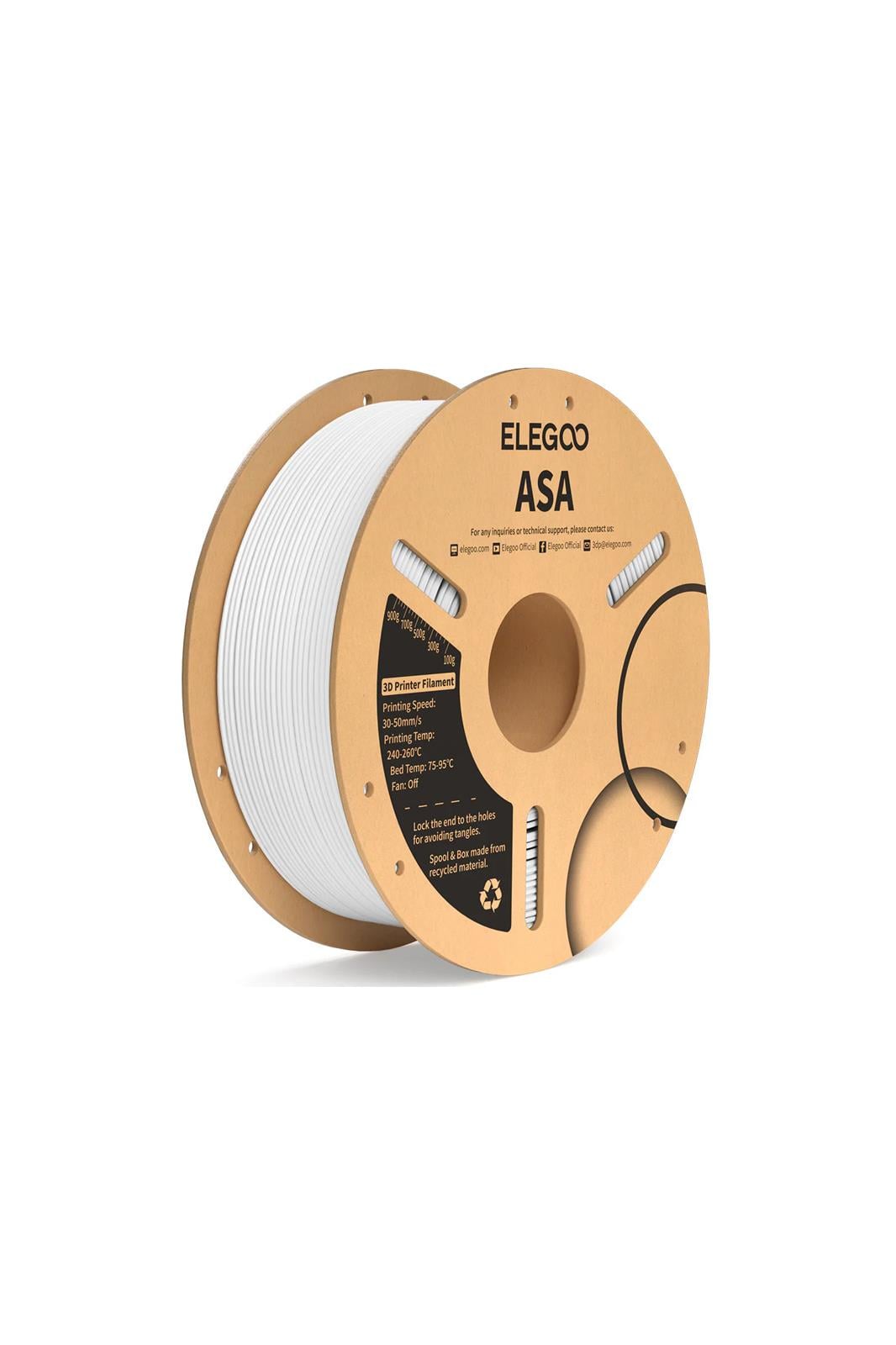ELEGOO ASA Filament White 1 Kg