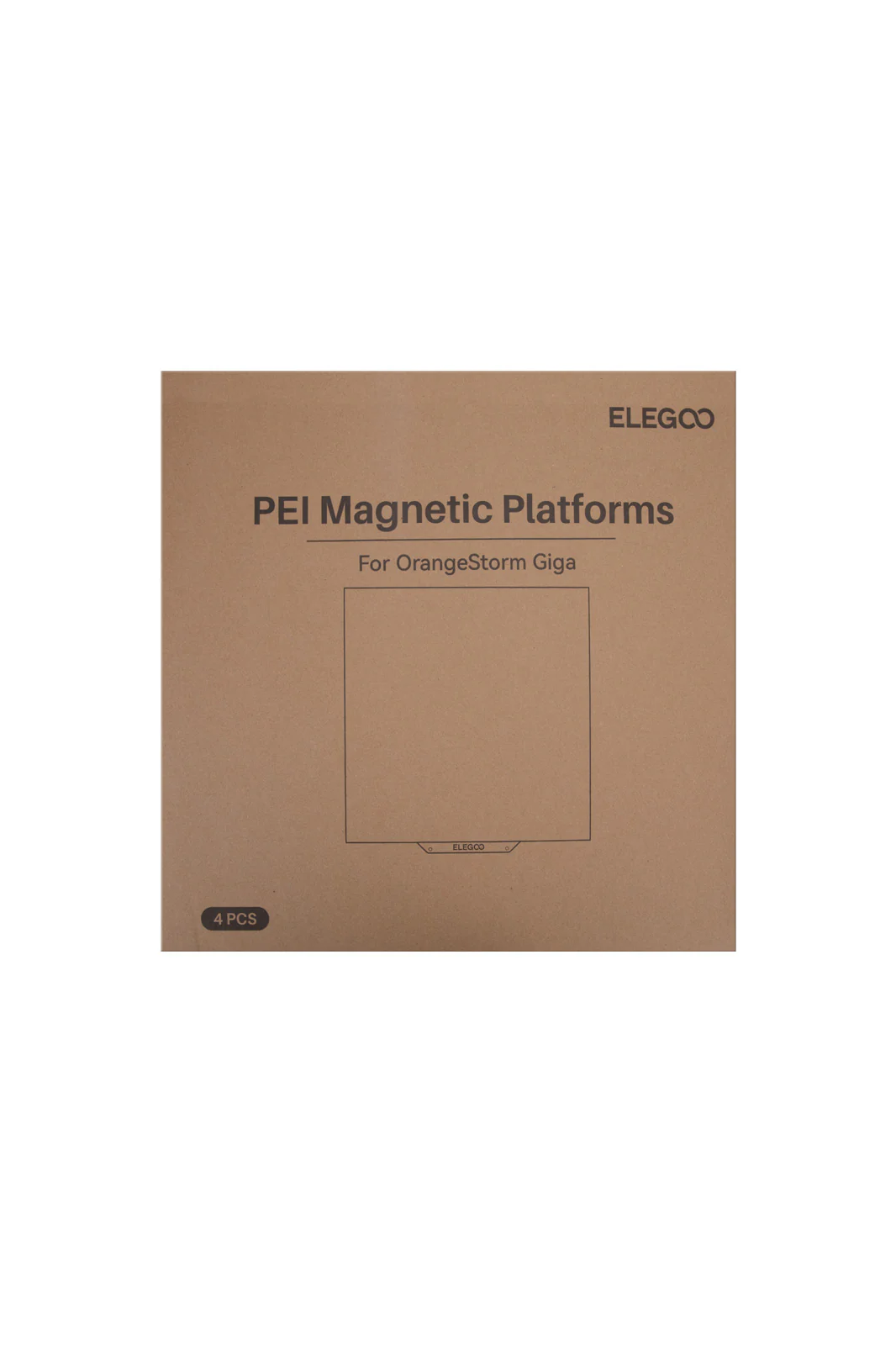 ELEGOO PEI Magnetic Platform Kit For Orange Storm Giga X 4 Pc