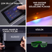 ELEGOO Phecda 20 Watt Lazer Gravür ve Kesici Paket 2