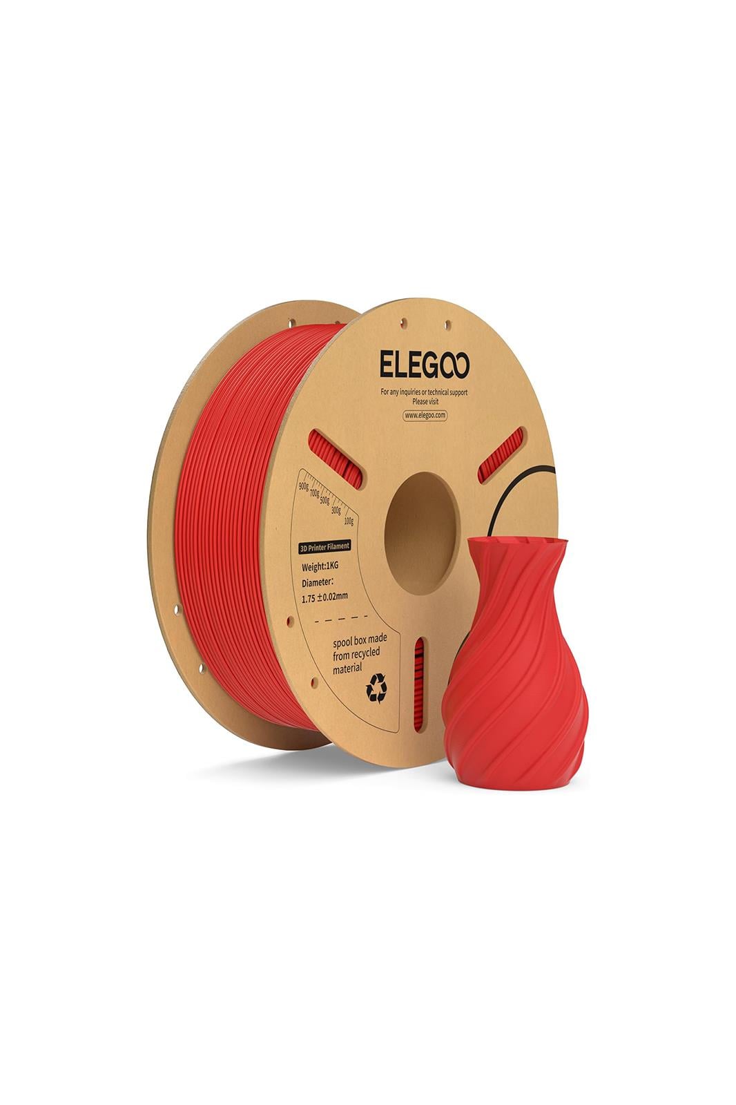 ELEGOO PLA+ Filament Red