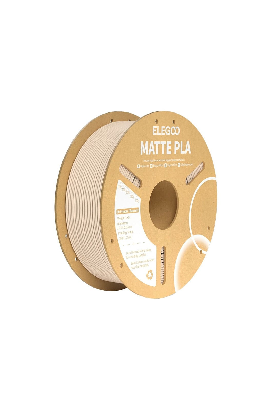 ELEGOO PLA Matte Filament Beige