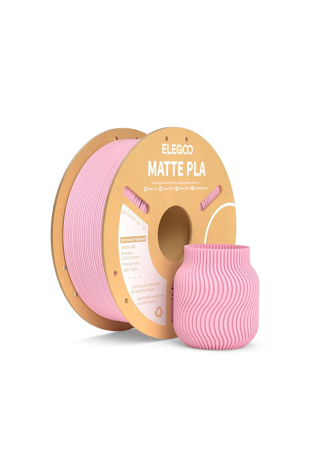ELEGOO PLA Matte Filament Sakura Pink