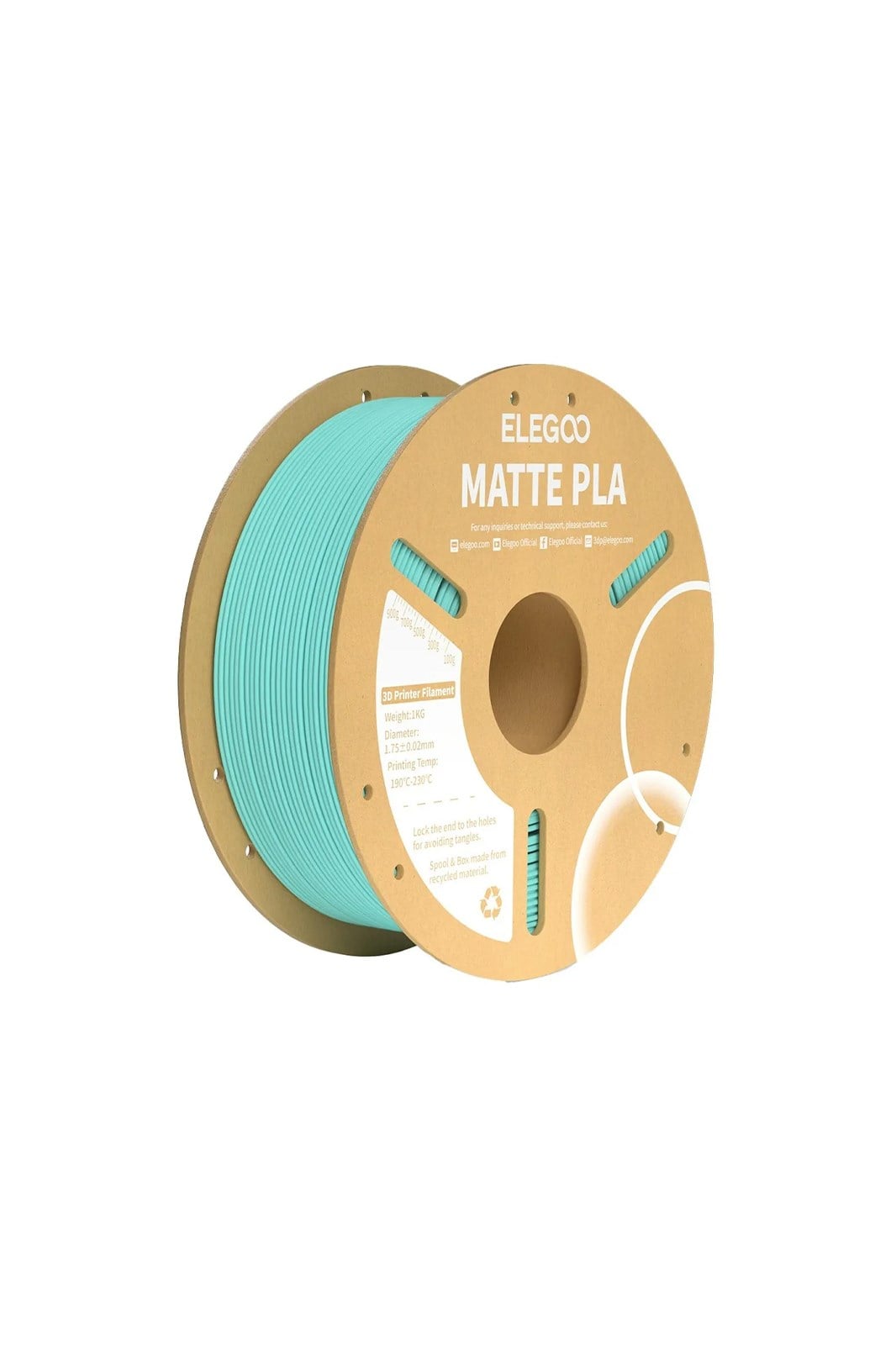 ELEGOO PLA Matte Filament Teal Green