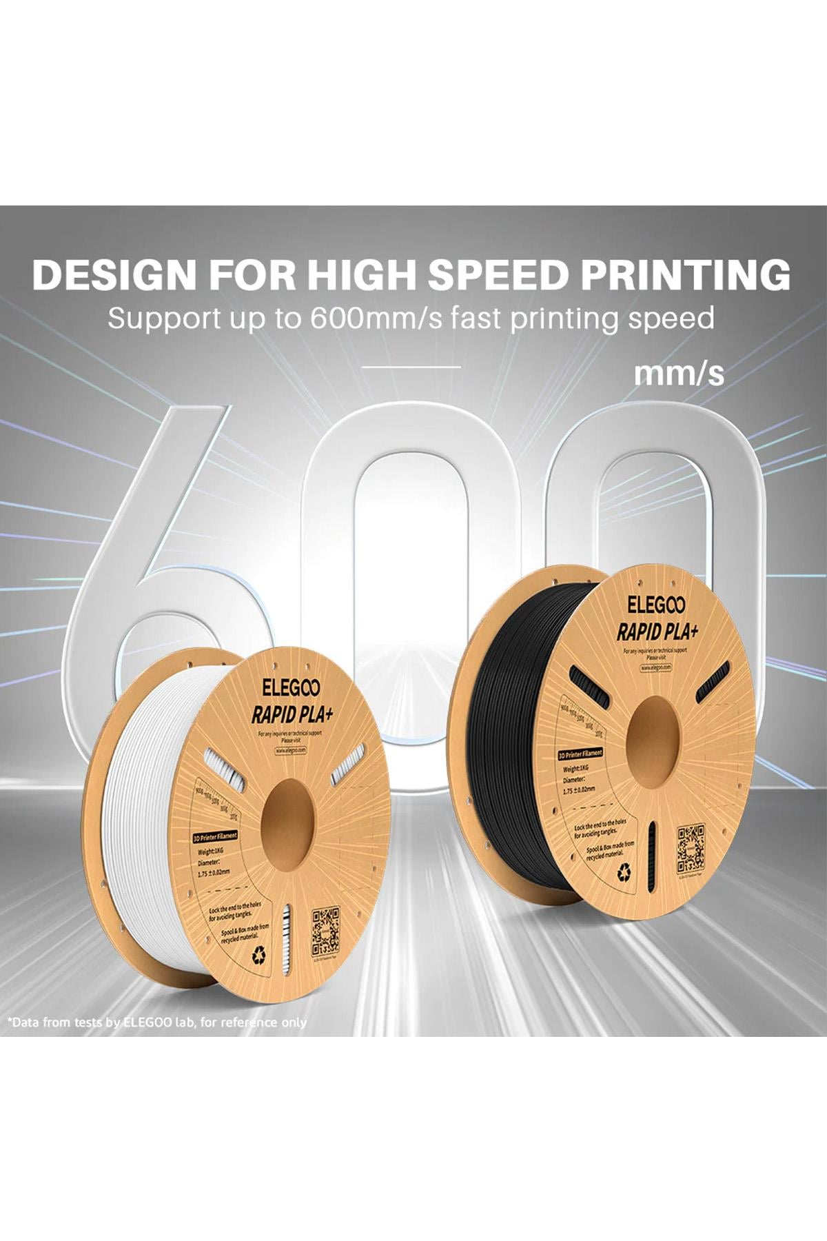 ELEGOO Rapid PLA+ Filament Grey 1Kg