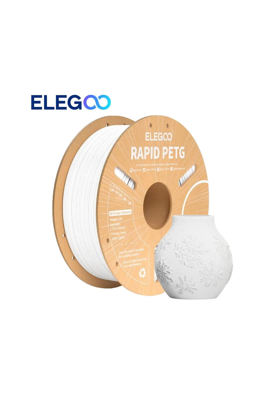 ELEGOO Rapid PETG Filament White