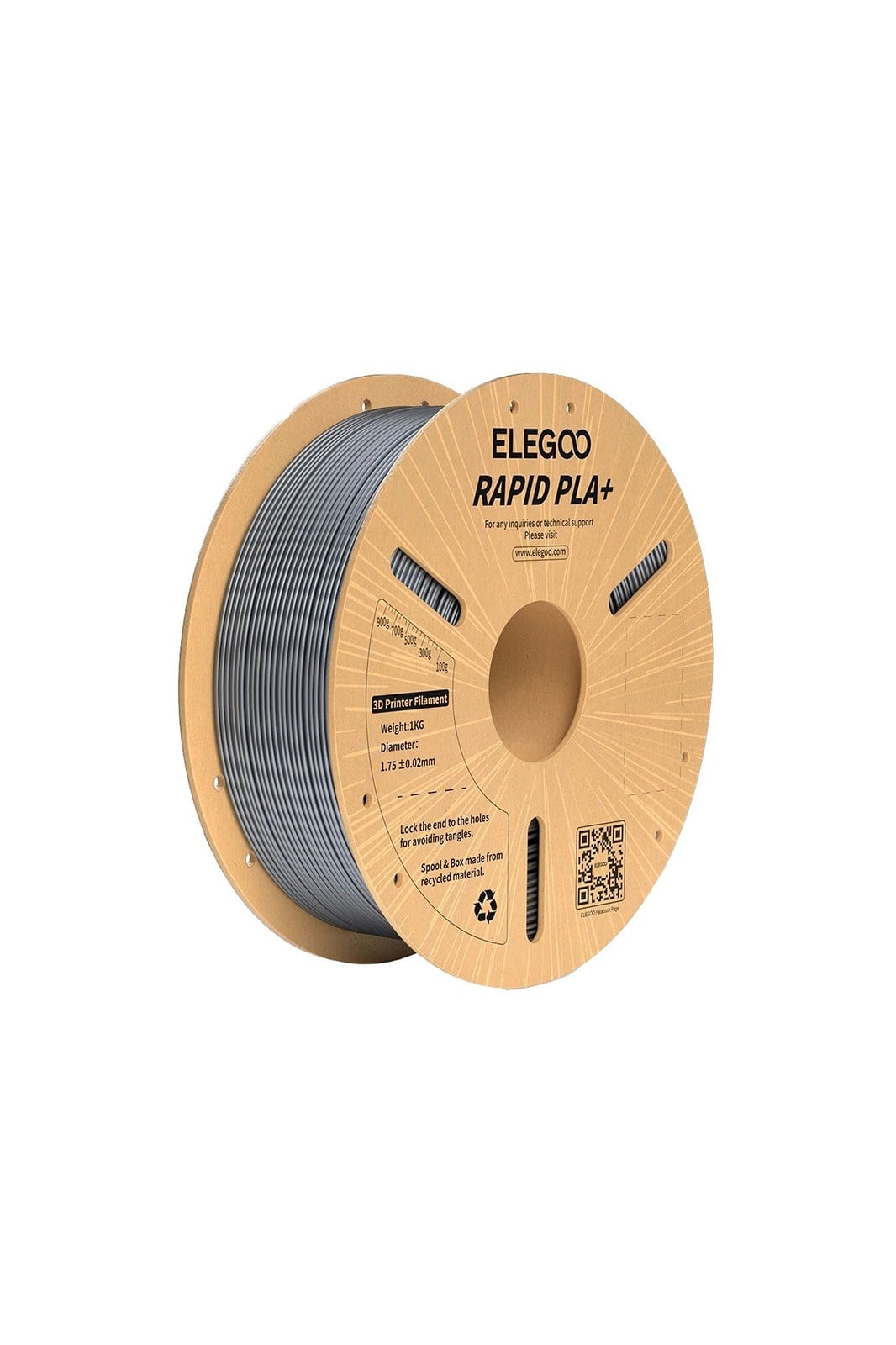 ELEGOO Rapid PLA+ Filament Silver