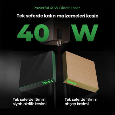 xTool S1 40W Dark Deluxe Lazer Cihazı